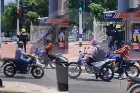Policía en Barranquilla derriba a hombre con patada voladora y divide opiniones en redes