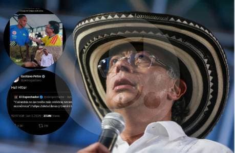 Petro enciende las redes con polémica sobre Yerry Mina y saludo nazi