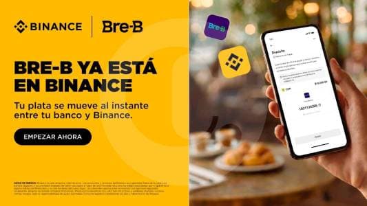 Binance ya conecta con Bre-B: así envías pesos al banco en tiempo real desde la app