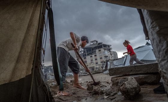 Tormentas invernales dejan a 65.000 familias sin refugio en Gaza