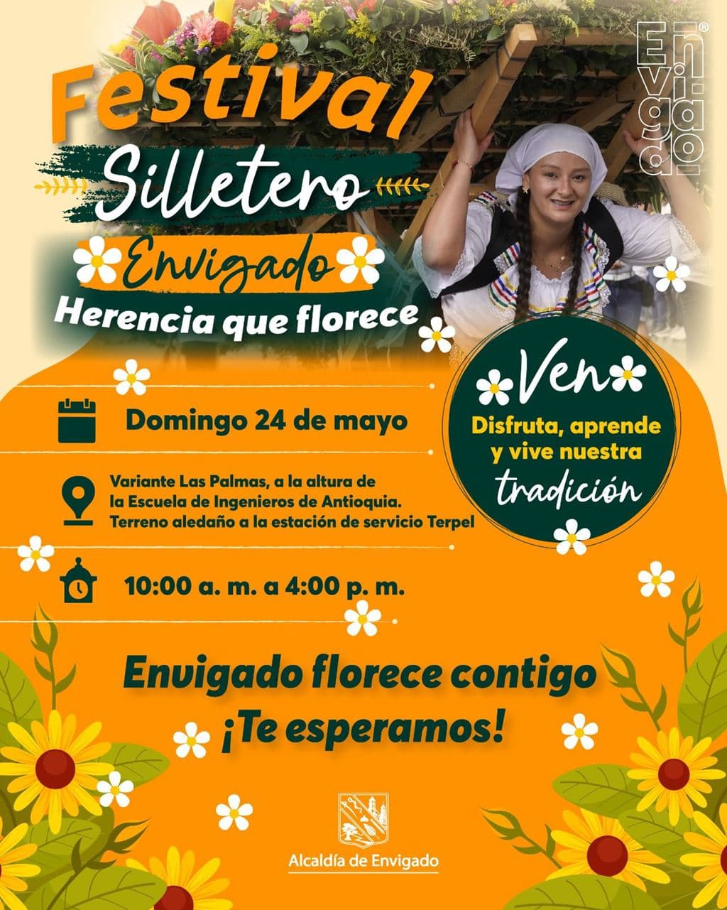 Envigado celebra este domingo su Festival Silletero con música, flores y tradición campesina