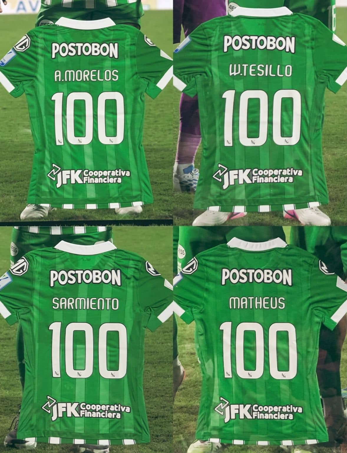 Nacional arrasó 7-1 y cuatro de sus figuras llegaron a 100 partidos con la verde