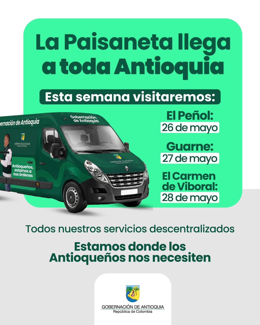 La Paisaneta lleva trámites a los pueblos: ya atiende a 18 mil antioqueños sin ir a Medellín