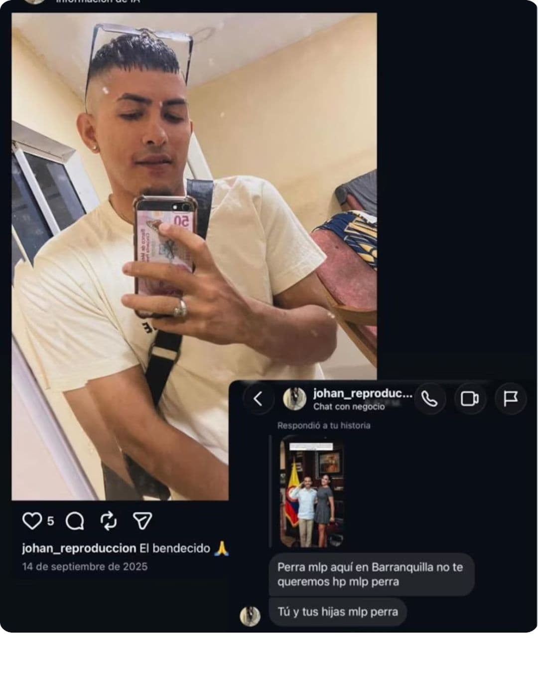 Andrea Valdiri fue hasta la casa de quien insultó a sus hijas y lo encaró en la puerta