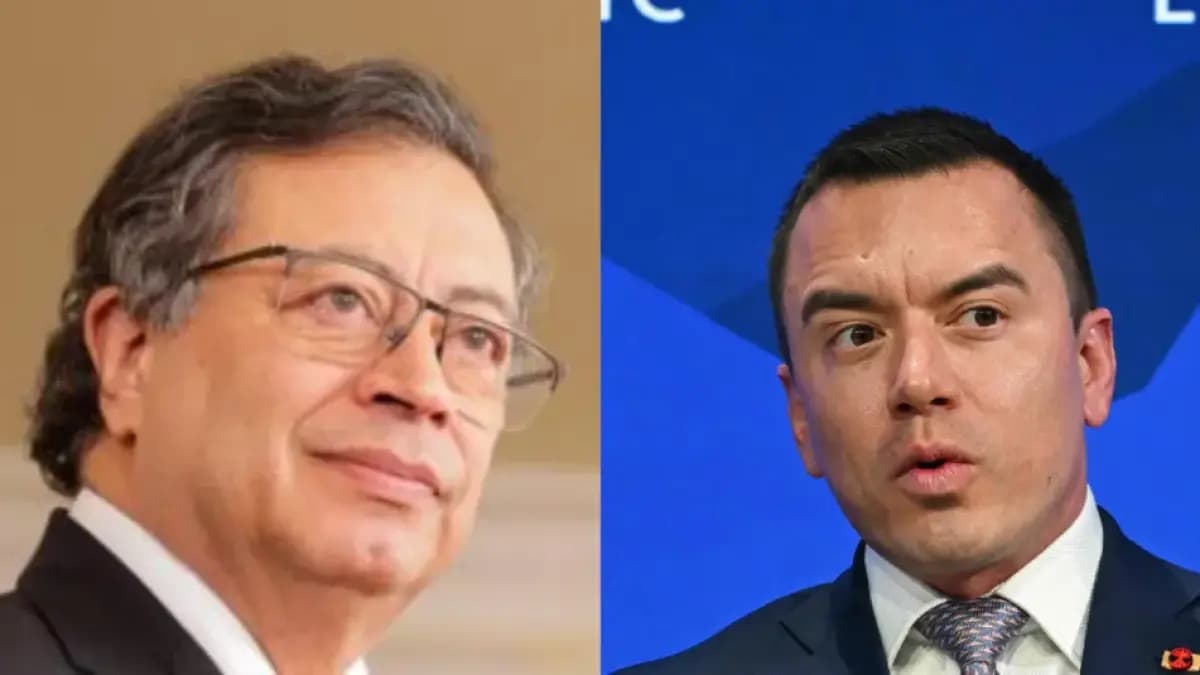 Noboa rechaza acusaciones de Petro sobre bombardeos desde Ecuador a Colombia