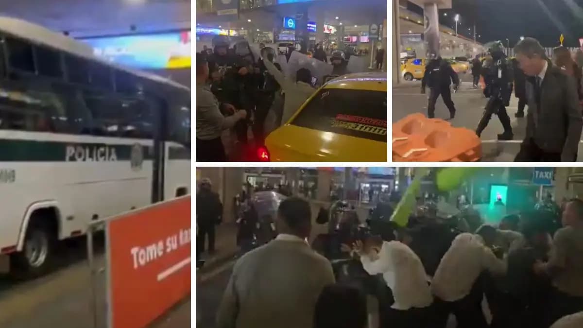 Caos en El Dorado: taxistas mantienen bloqueos y pasajeros buscan alternativas para llegar al aeropuerto