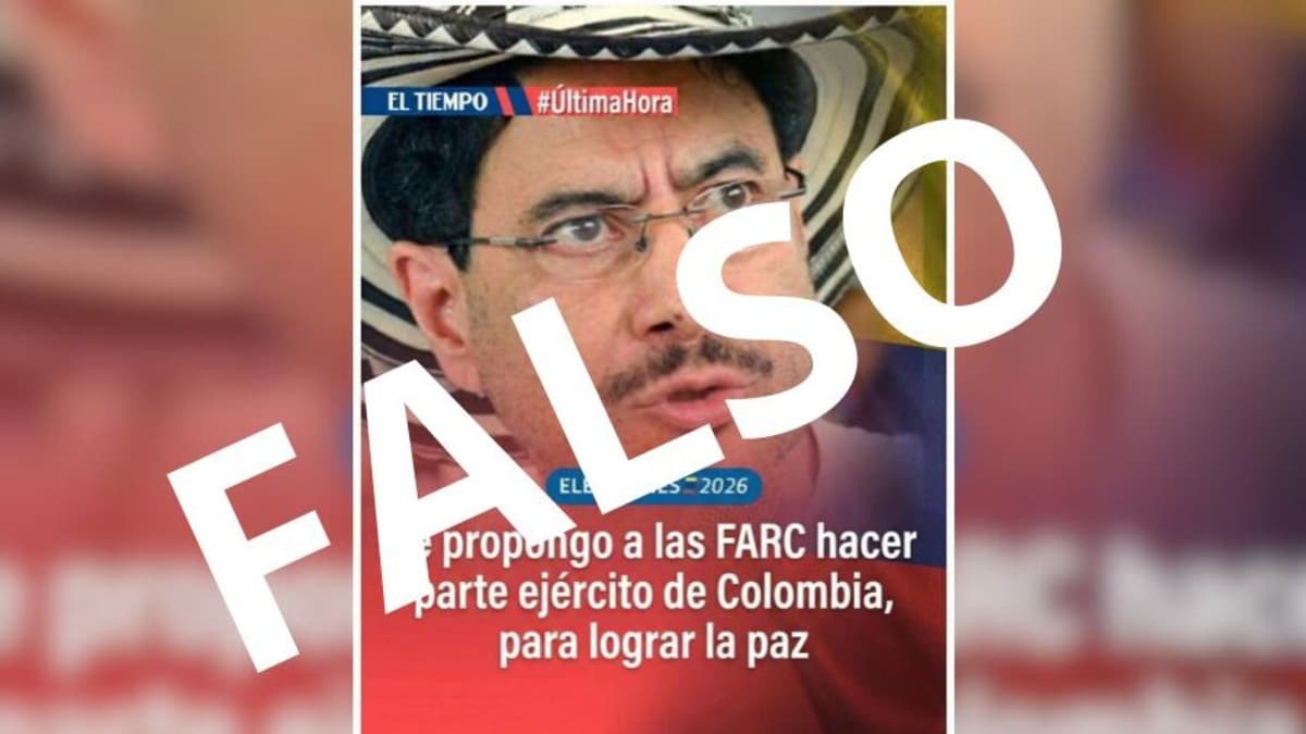 Advierten sobre montaje falso que atribuye propuesta polémica a candidato Iván Cepeda