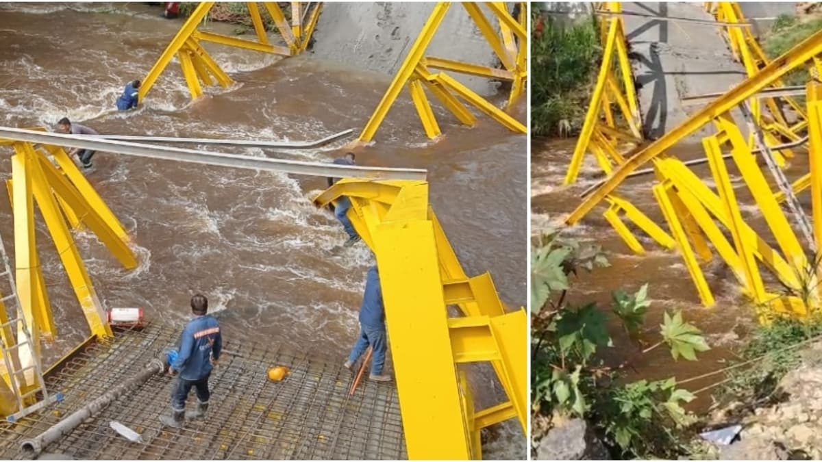 Puente metálico se cae en Boyacá: seis obreros heridos tras colapso durante construcción