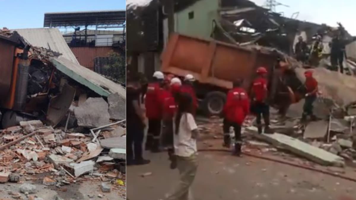 Volqueta sin frenos se estrelló contra empresa en Antioquia: un muerto y 100 evacuados