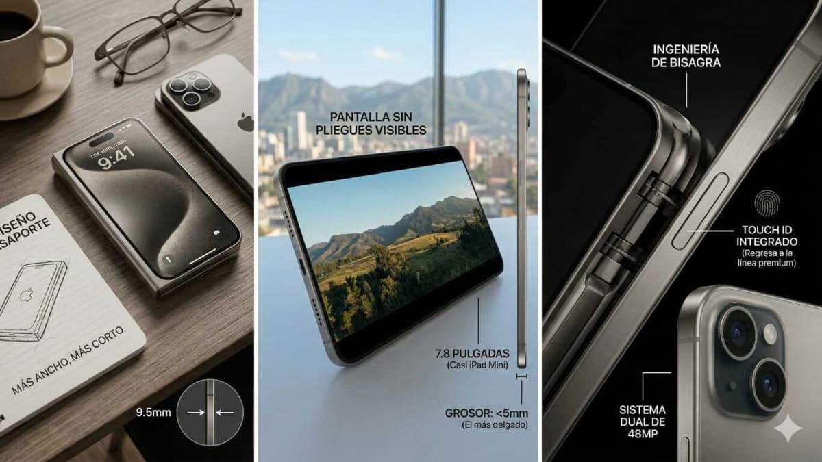 Filtraciones revelan cómo sería el iPhone 18 Fold: pantalla flexible tipo pasaporte que llega en septiembre