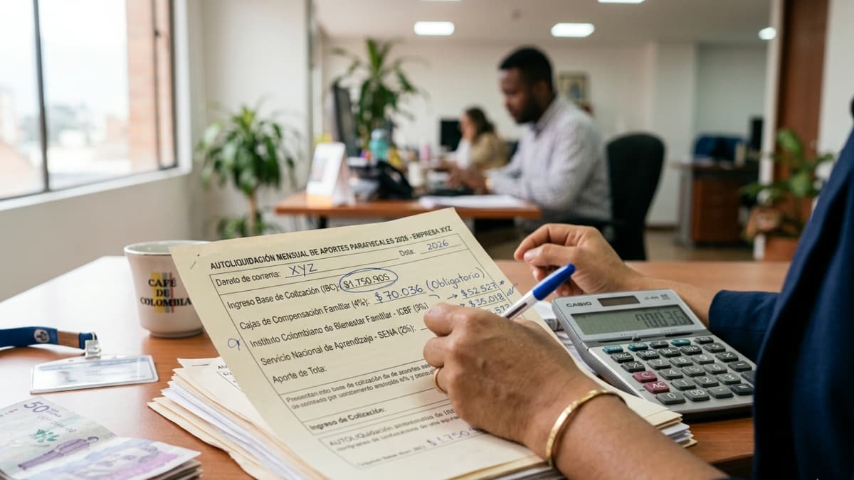 Parafiscales 2026: cuánto pagan las empresas por cada salario mínimo en Colombia