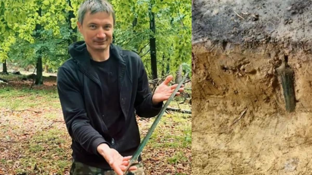 Aficionado encuentra espada de 3.000 años en bosque de Polonia y avisa a arqueólogos