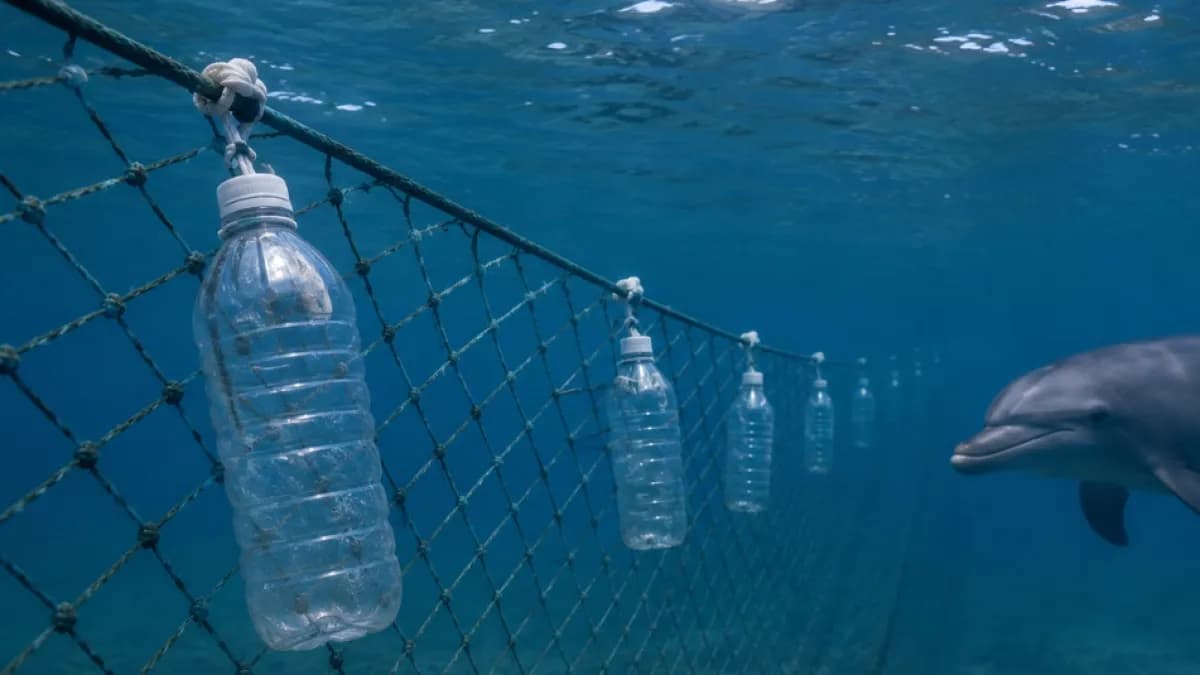 Botellas de plástico recicladas reducen en 88% muertes de delfines en redes de pesca