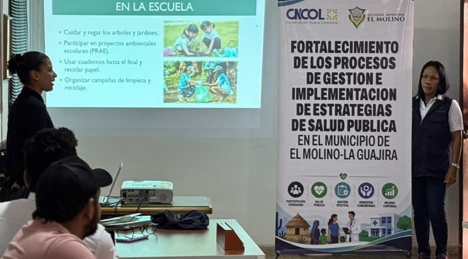 CorpoGuajira enseña a personal de salud de El Molino cómo enfrentar el cambio climático