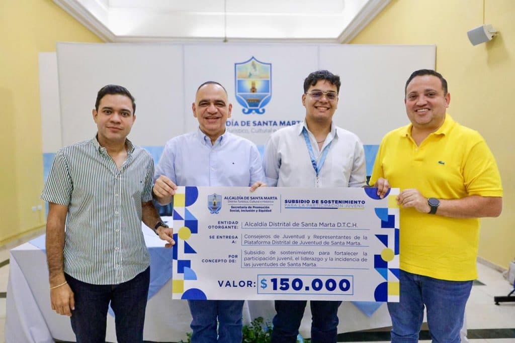 Santa Marta reconoce a sus líderes jóvenes: ahora recibirán subsidio mensual