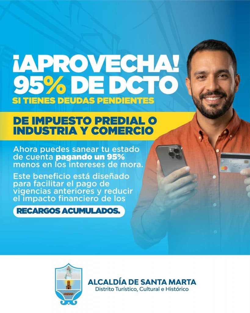 Santa Marta alerta: vence el 30 de junio el descuento del 95% en deudas de impuestos