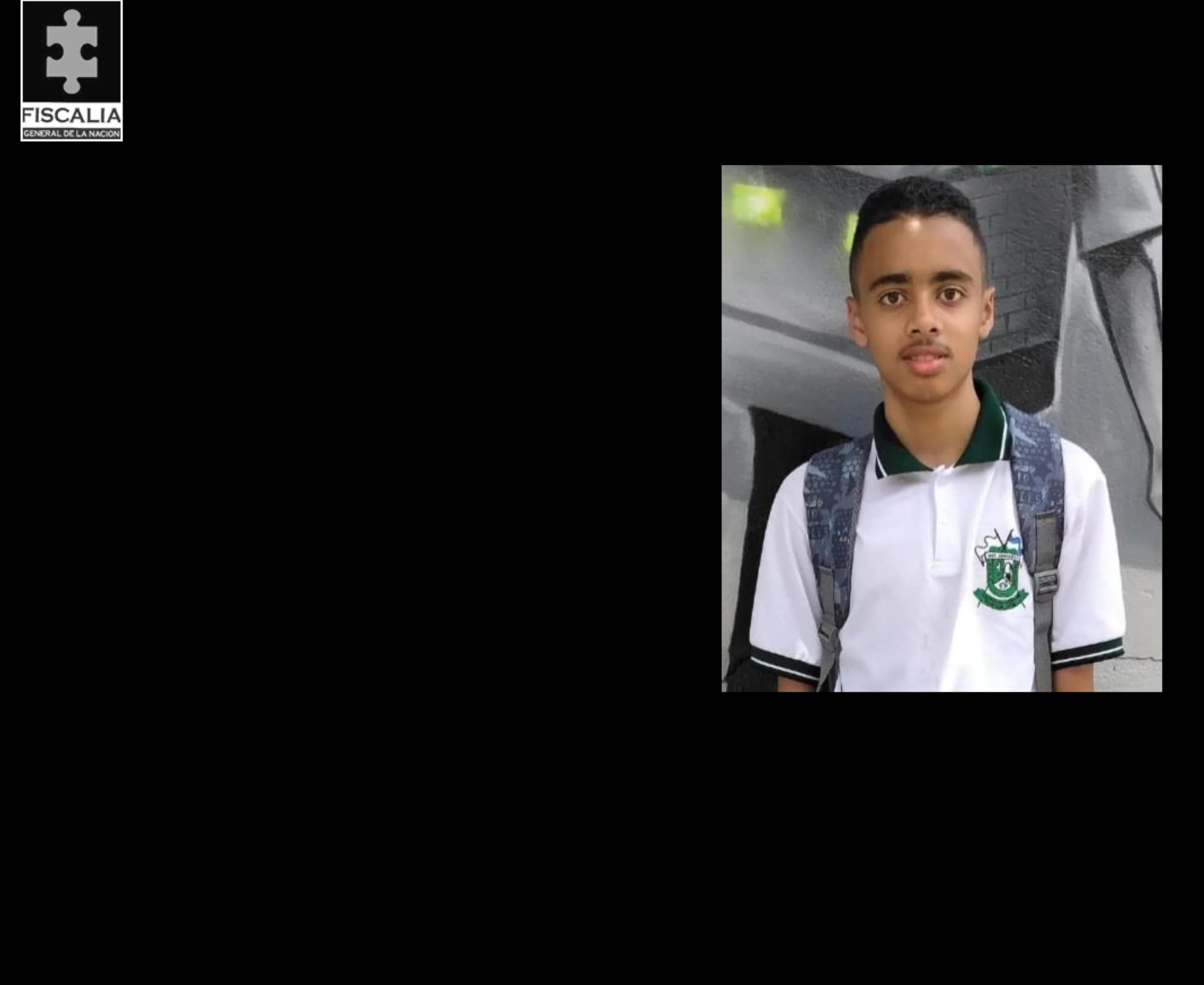 Buscan a Wilfredo Jose Bernal, adolescente desaparecido en Medellín hace días