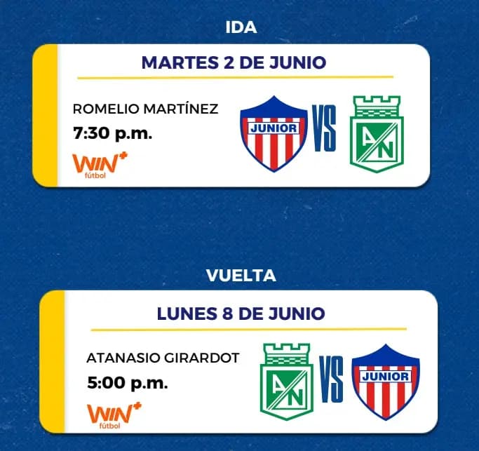 Junior vs Nacional: la final que paraliza a Colombia ya tiene fechas confirmadas
