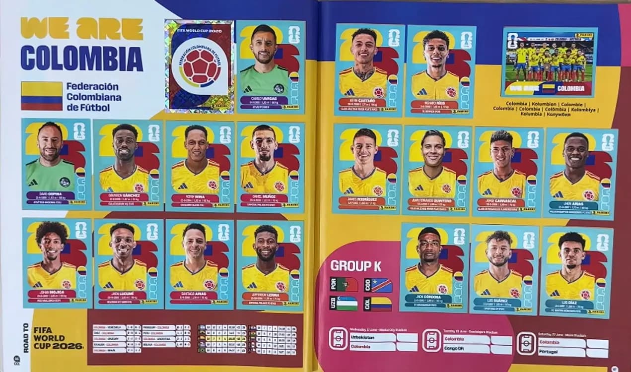 Panini adivinó la convocatoria de Colombia: los 18 jugadores del álbum fueron los elegidos por Lorenzo