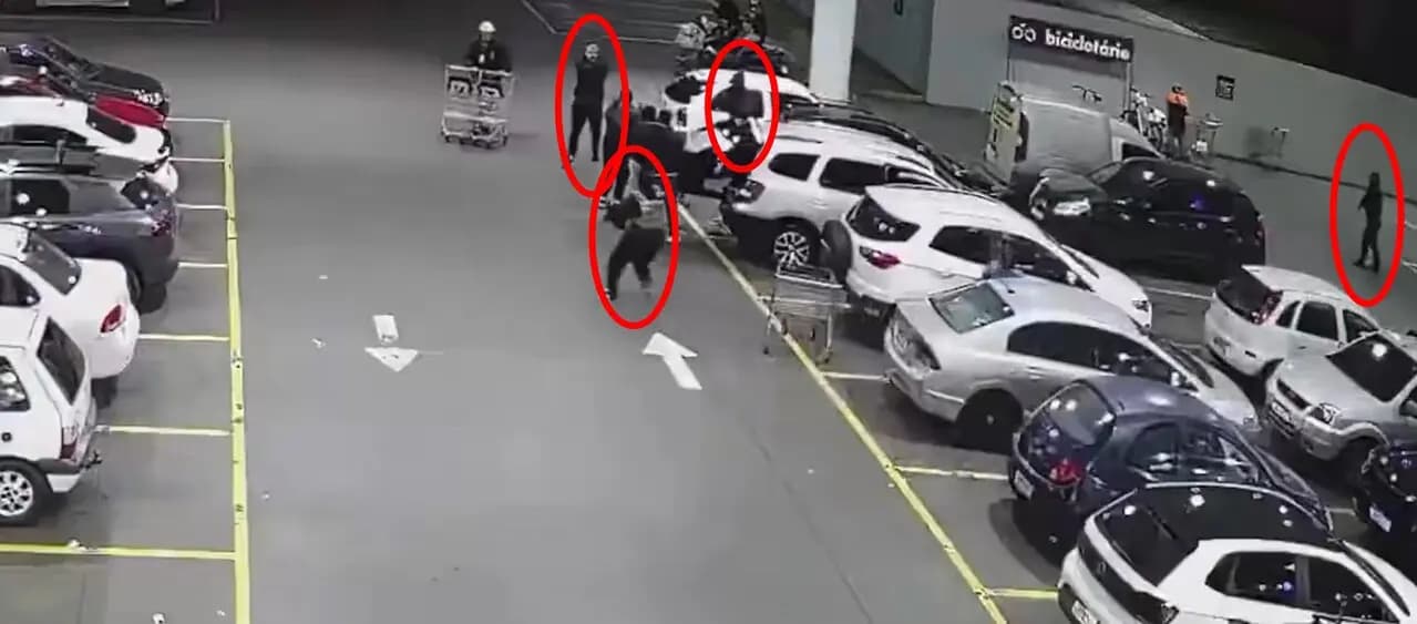 Ejecutan a líder criminal brasileño en brutal ataque con fusiles en estacionamiento de supermercado