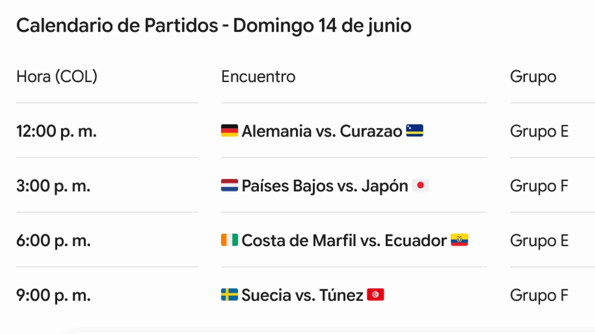 Domingo de fútbol con Alemania, Países Bajos y Ecuador: así está la programación del Mundial 2026