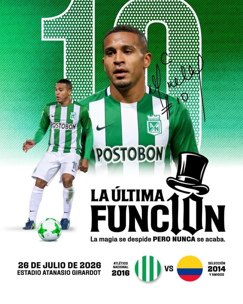 Atlético Nacional prepara "La Última Función" para despedir a Macnelly Torres en el Atanasio