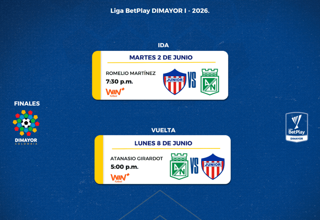 Nacional y Junior definirán la Liga el 2 y 8 de junio: Dimayor confirma fechas de la final