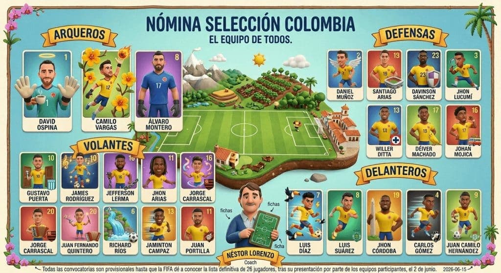 Una IA imagina cómo se vería la Selección Colombia si fuera un film de Pixar