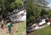 Choque entre camión y vehículo de mantenimiento deja atrapado en Ciénaga de Oro