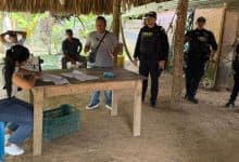 Policía acompañó diligencia judicial por disputa de tierras en San Pelayo