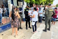 Policía refuerza seguridad en Ciénaga de Oro durante votaciones presidenciales de 2026