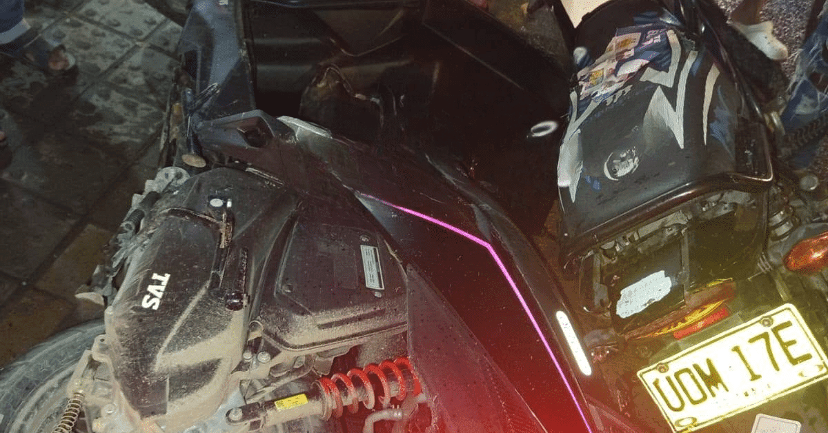 Choque entre motos en Mogambo deja a un hombre gravemente herido el domingo