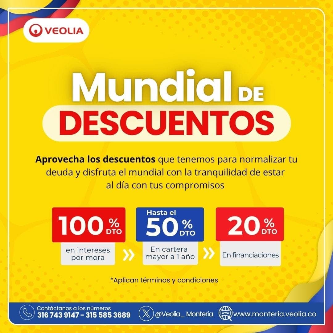 Veolia ofrece descuentos de hasta 50% para regularizar deudas antes de que termine junio