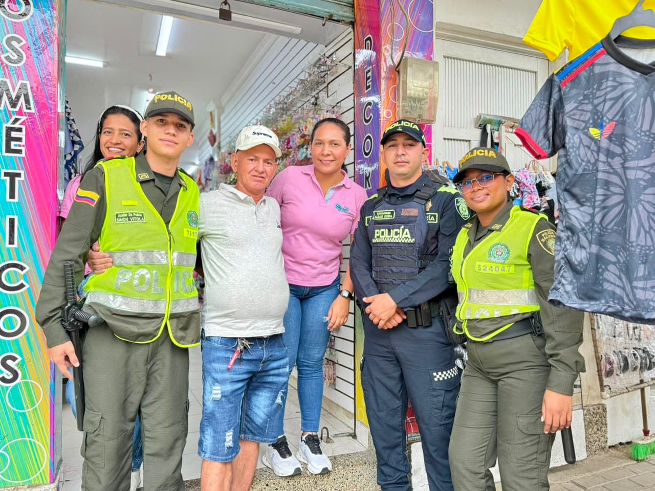 Cereté refuerza vigilancia en el centro comercial para proteger a vendedores y clientes