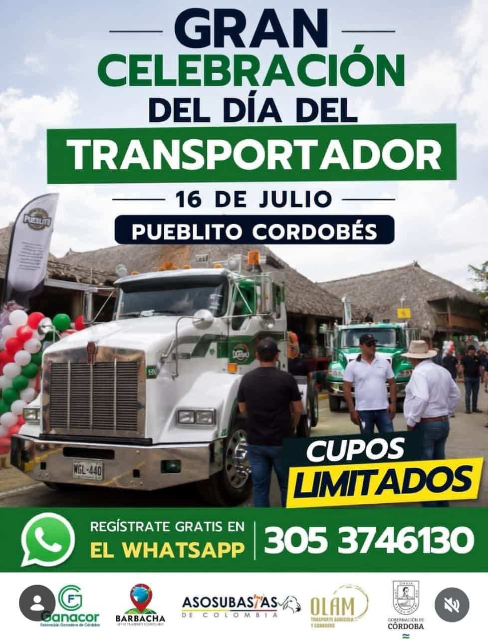 Pueblito Cordobés abrirá sus puertas para celebrar a los transportadores de ganado del Caribe