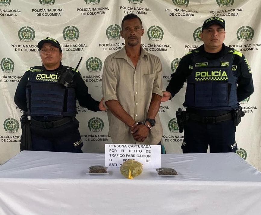 Capturan a hombre con marihuana en operativo policial en Maicao