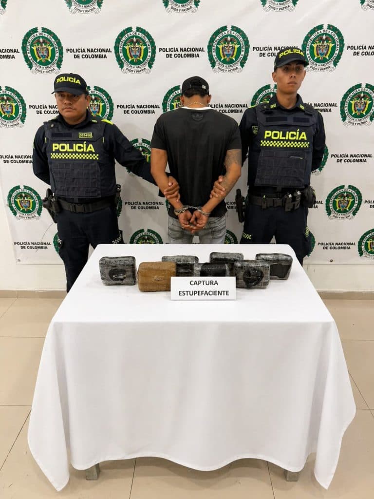 Policía captura a hombre con más de tres kilos de marihuana en Riohacha