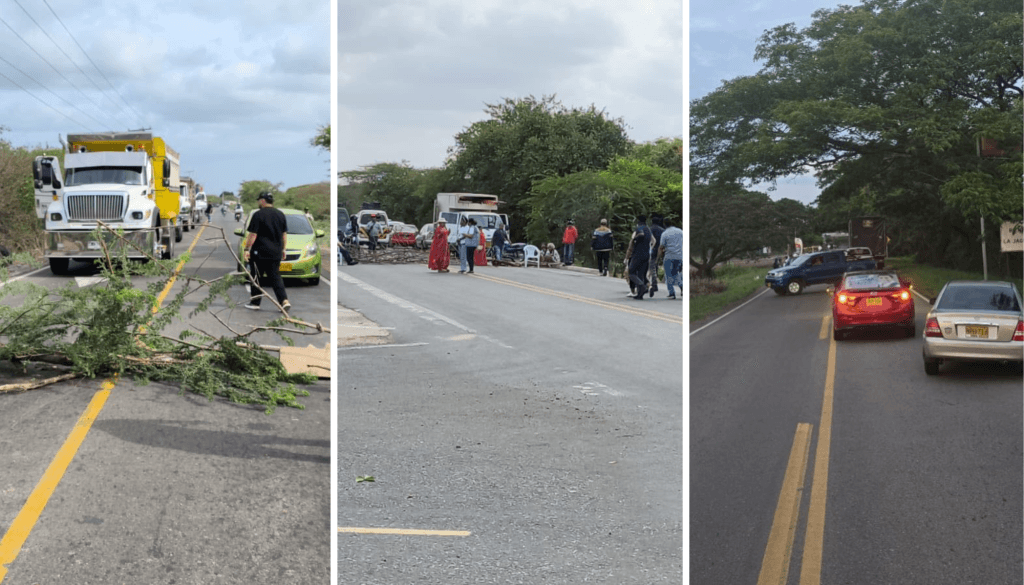Tres bloqueos simultáneos paralizan La Guajira y disparan alarmas por pérdidas económicas