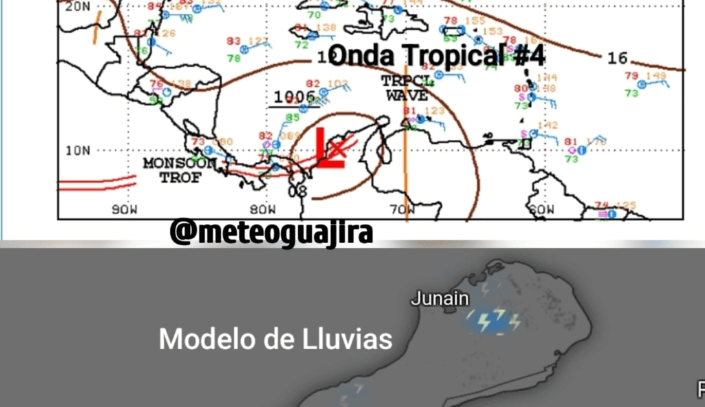Onda tropical traerá lluvias leves al sur de La Guajira este jueves