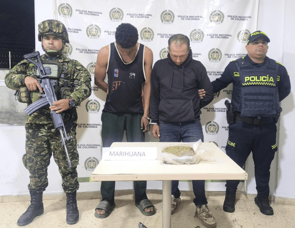 Capturados dos presuntos vendedores de marihuana en zona rural de Villanueva