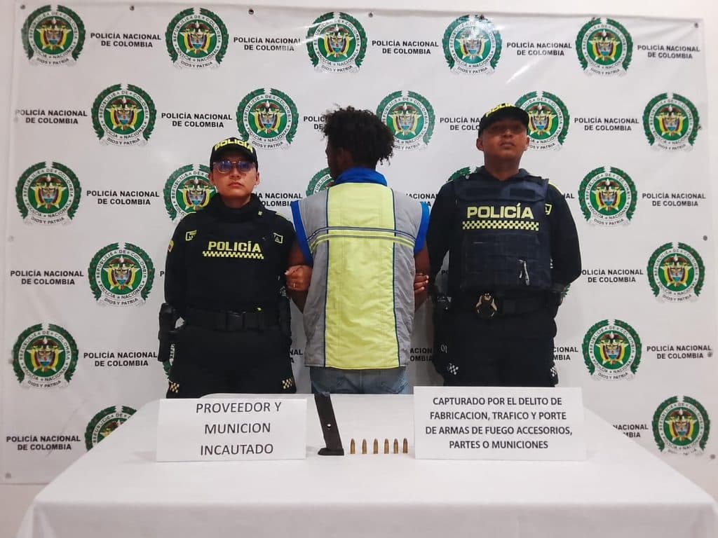 Capturan a hombre con munición sin documentación en operativo policial en Riohacha