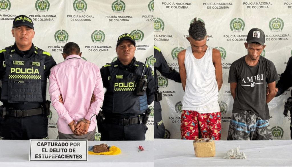 Policía captura a tres personas por tráfico de drogas en Maicao