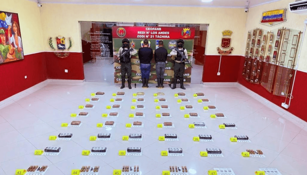 Capturan venezolano y colombiano con más de 32 kilos de droga en Táchira
