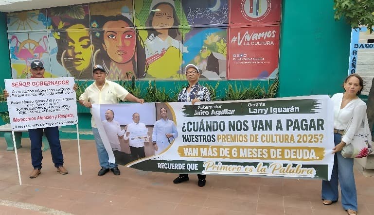 Artistas de La Guajira protestan por pagos adeudados de Premios Departamentales de Cultura