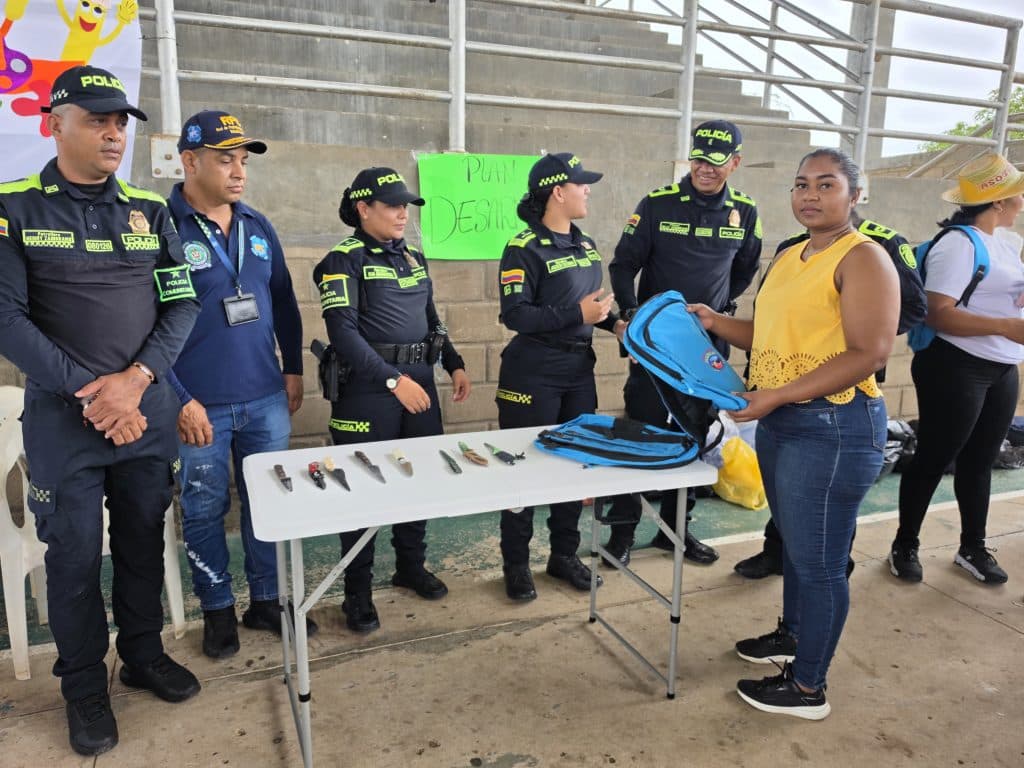 Policía Nacional realiza jornada de desarme en La Guajira para fortalecer la convivencia
