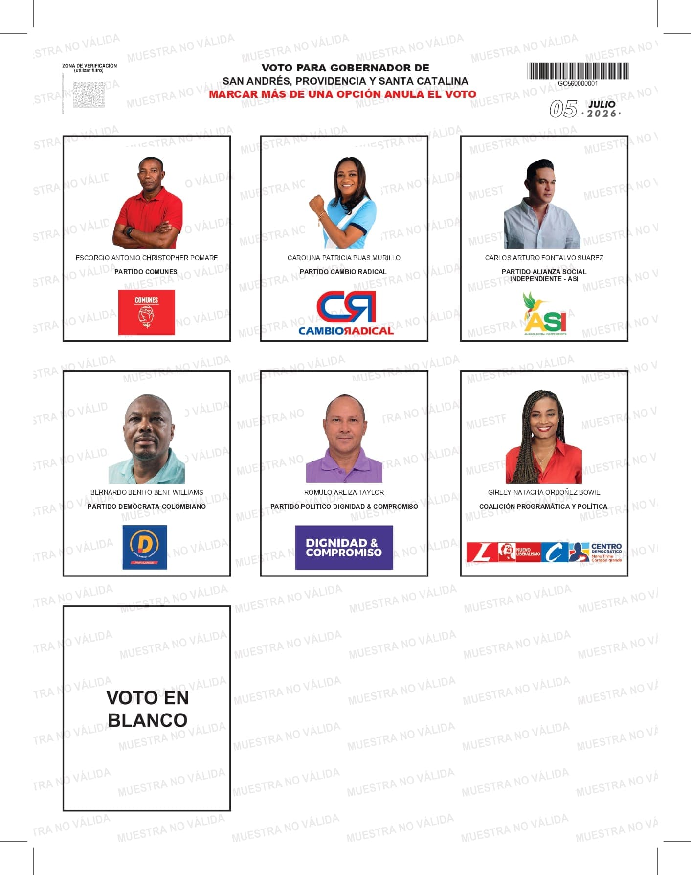 San Andrés y Providencia vuelven a las urnas este domingo para elegir gobernador
